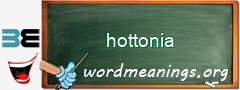 WordMeaning blackboard for hottonia